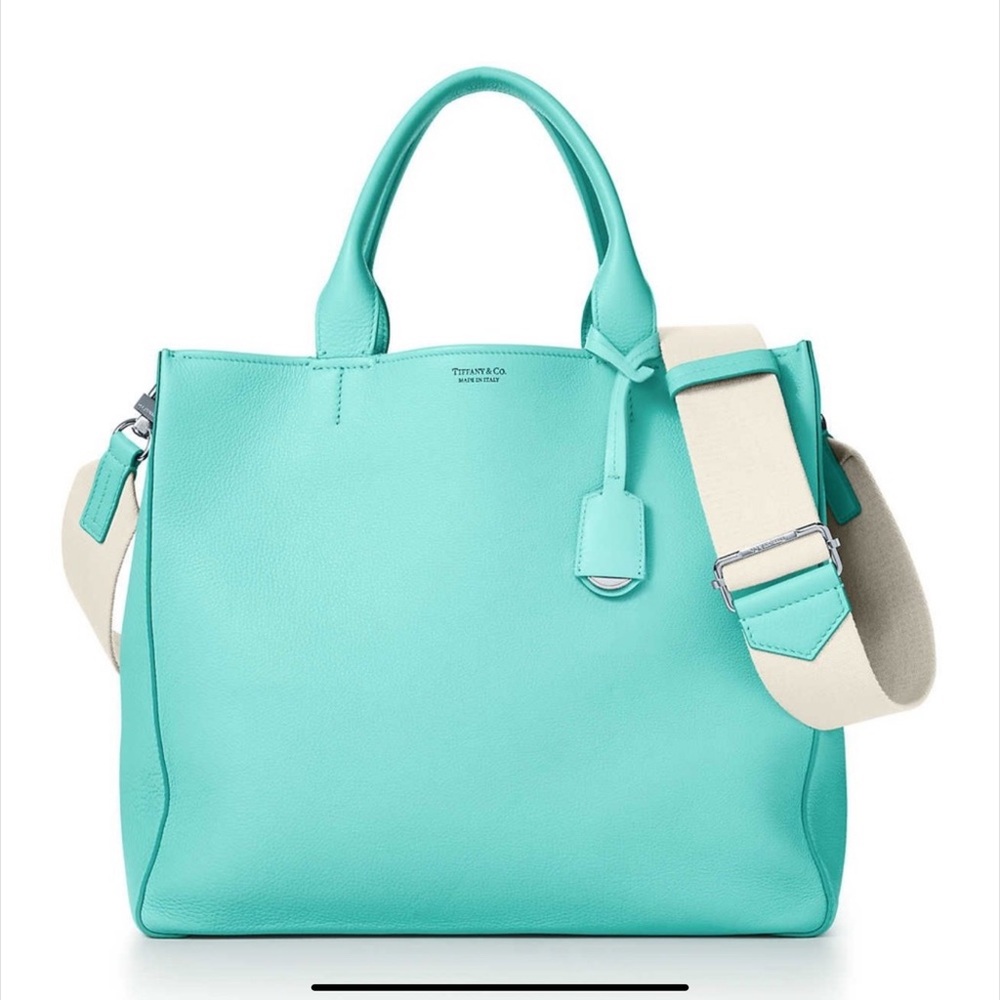 Authentic Tiffany & Co. Tiffany Blue Leather Tote